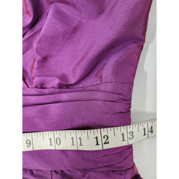 Alfred Sung Women's Maxi Formal Taffeta A-Line Gown Dress, Size 6, In Paradise - Picture 9 of 12